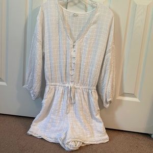 White lace aerie romper